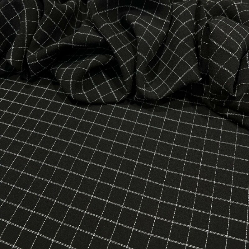 CREPE PATOU DE ACETATO - GRID P&B