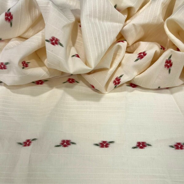 CORTE ÚNICO 1,0mt CAMBRAIA BORDADA - FLORZINHA