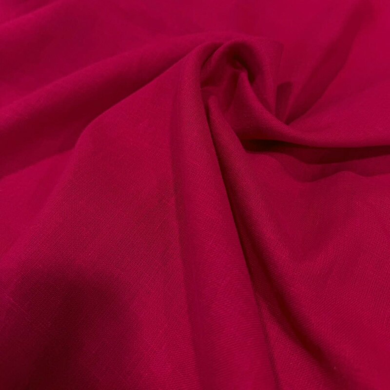 CAMBRAIA DE LINHO PINK CEREJA - 55%Linho 45%Viscose CAMBRAIA DE LINHO PINK CEREJA - 55%Linho 45%Viscose
