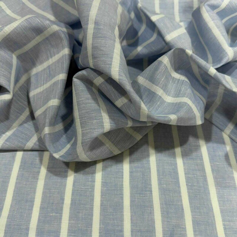 CAMBRAIA DE LINHO LISTRADA - FIO TINTO