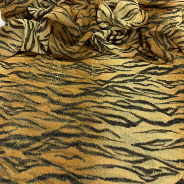 CHIFFON ANIMAL PRINT - FILETADO DE LUREX CHIFFON ANIMAL PRINT - FILETADO DE LUREX