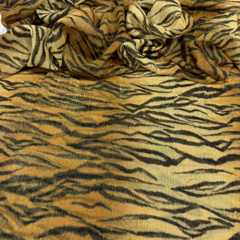 CHIFFON ANIMAL PRINT - FILETADO DE LUREX CHIFFON ANIMAL PRINT - FILETADO DE LUREX