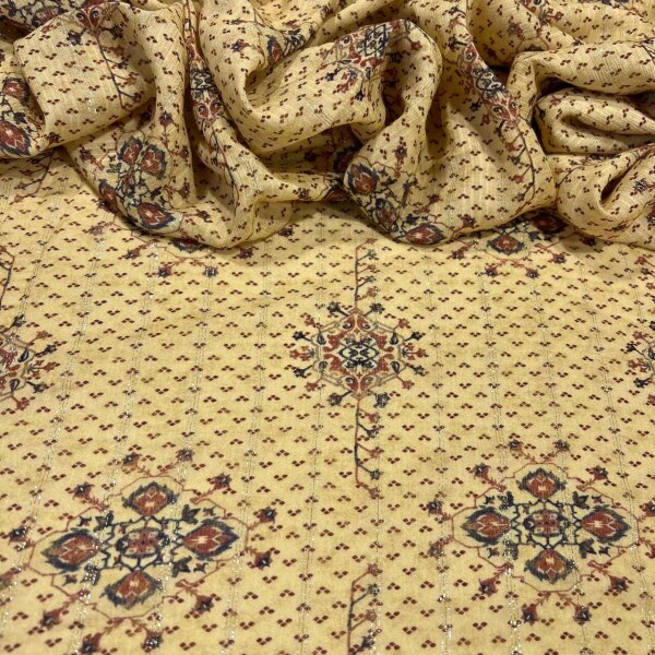 GEORGETTE DE VISCOSE BOHO - FILETADO LUREX