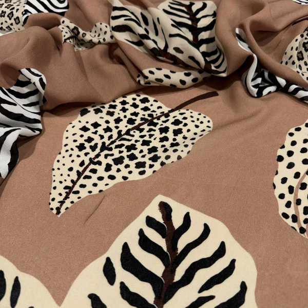 GEORGETTE DE VISCOSE - FOLHAGEM