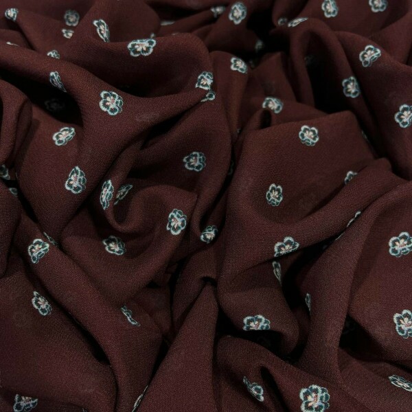 GEORGETTE DE VISCOSE - LIBERTY MARROM