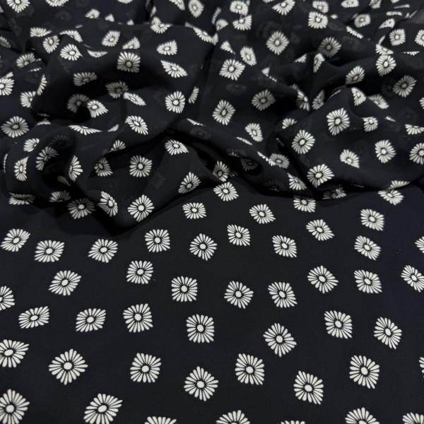 GEORGETTE DE VISCOSE - GRAVATARIA BLACK