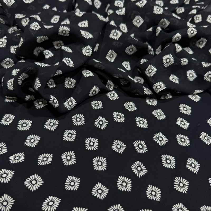 GEORGETTE DE VISCOSE - GRAVATARIA BLACK