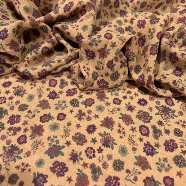 GEORGETTE DE VISCOSE -  LIBERTY ROSA ANTIGO