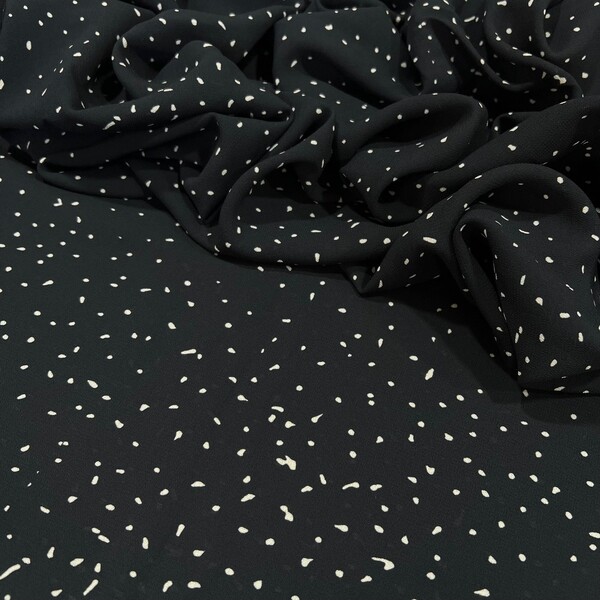 GEORGETTE DE VISCOSE - MINI POÁ P&B
