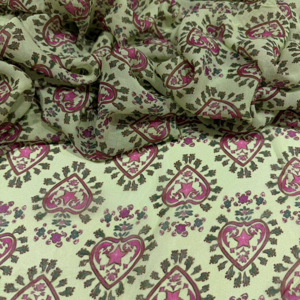 GEORGETTE DE VISCOSE - CORAÇÃO NV