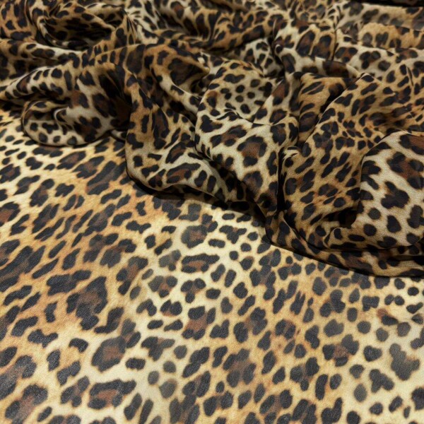 GEORGETTE DE VISCOSE - ANIMAL PRINT CLÁSSICO GEORGETTE DE VISCOSE - ANIMAL PRINT CLÁSSICO