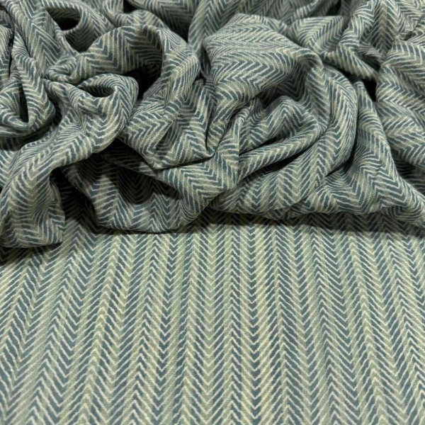 GEORGETTE DE VISCOSE - LISTRADO TURQUESA MF