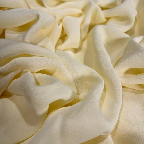 GEORGETTE DE VISCOSE -  AMARELO MANTEIGA