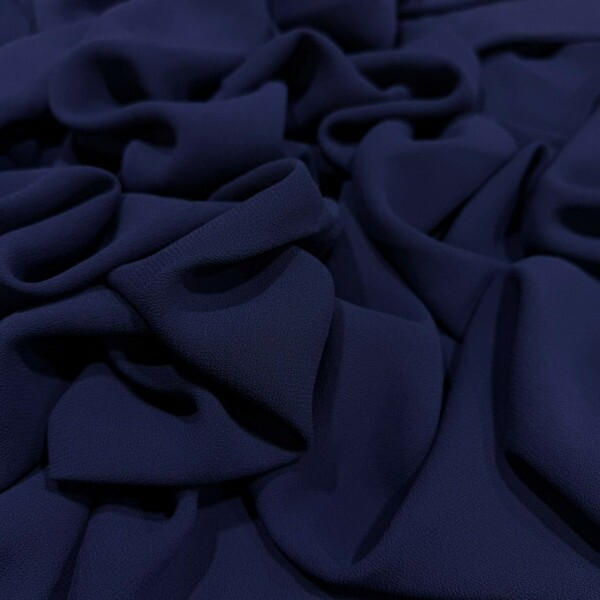 GEORGETTE DE VISCOSE - AZUL MARINHO