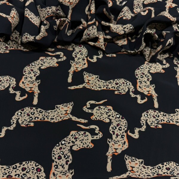 VISCOSE com SEDA - LEOPARDO VISCOSE com SEDA - LEOPARDO