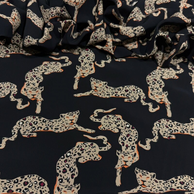 VISCOSE com SEDA - LEOPARDO VISCOSE com SEDA - LEOPARDO