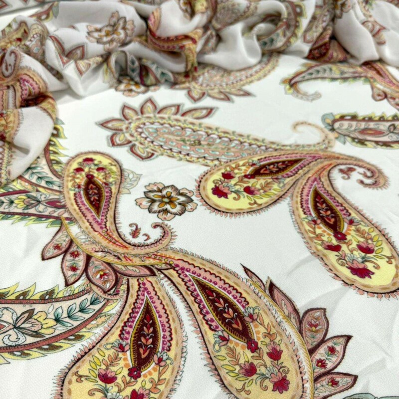 GEORGETTE DE VISCOSE - PAISLEY BOHO