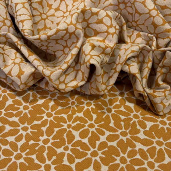 JACQUARD FLORAL CARAMELO - 100%ALGODÃO JACQUARD FLORAL CARAMELO - 100%ALGODÃO