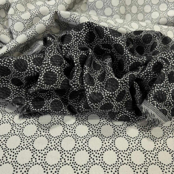 JACQUARD POÁ PRETO E BRANCO (LIGEIRAMENTE MAIS LEVE)