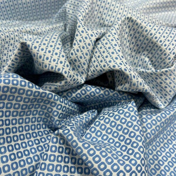 JACQUARD DE ALGODÃO DUPLA FACE - AZUL JACQUARD DE ALGODÃO DUPLA FACE - AZUL