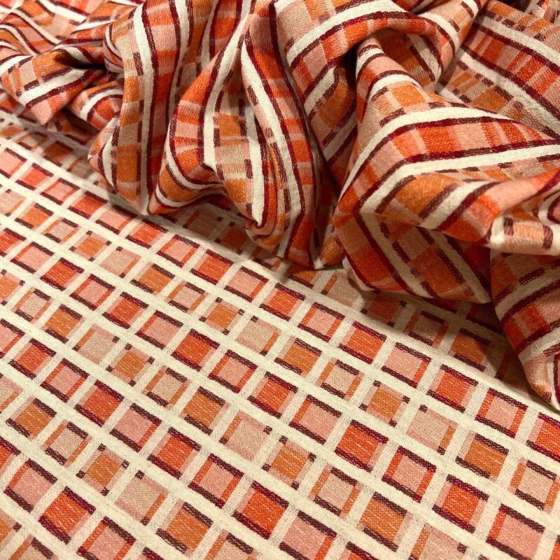 JACQUARD DE ALGODÃO COM VISCOSE - DUPLA FACE