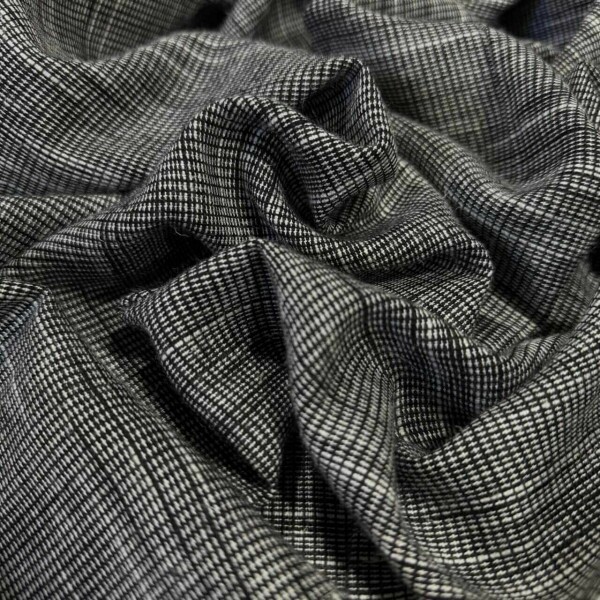 LINEN RAYON PRETO E BRANCO - 70%VISCOSE 30%LINHO