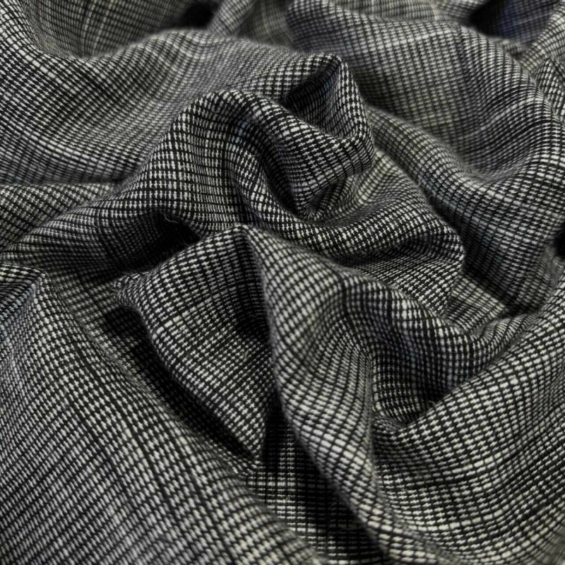 LINEN RAYON PRETO E BRANCO - 70%VISCOSE 30%LINHO