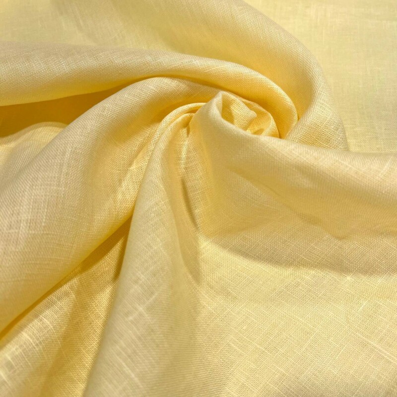 LINHO PURO AMARELO MANTEIGA - 100%LINHO 