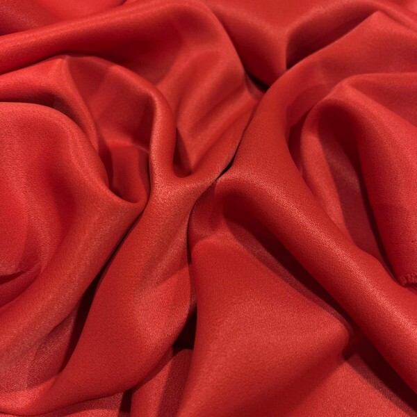 CREPE PATOU DE ACETATO - VERMELHO TOMATE
