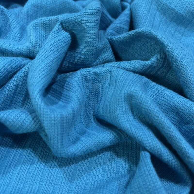 CORTE ÚNICO 1,0mt TRICOT ENCORPADO DE ALGODÃO TURQUESA