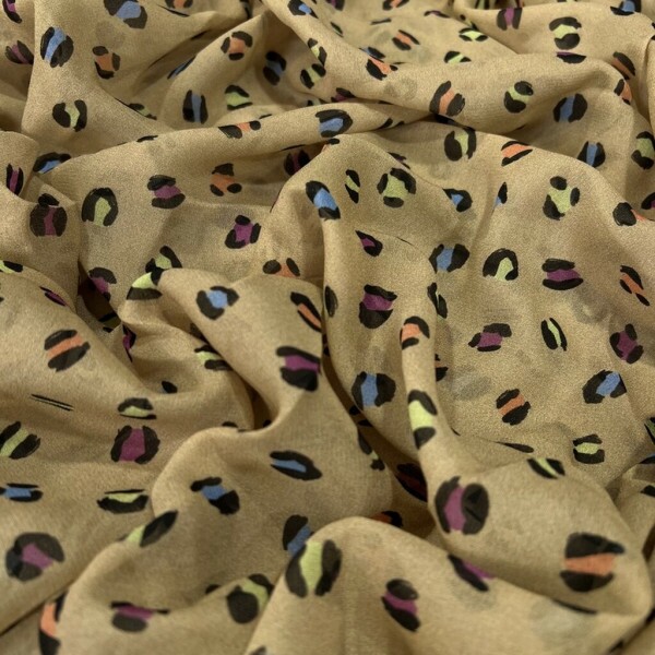 GEORGETTE DE VISCOSE ANIMAL PRINT