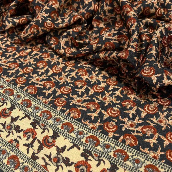 VISCOSE BARRADO DUPLO (TRAMA DE LINHO)