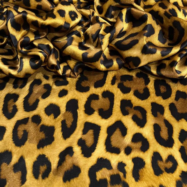 VISCOSE ENCORPADA ACETINADA - ANIMAL PRINT CLÁSSICO