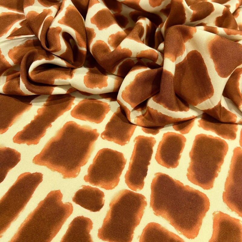 VISCOSE ENCORPADA ACETINADA - GIRAFA ESTILIZADA
