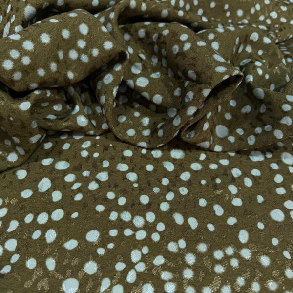 VISCOSE BROCADA POÁ - VERDE OLIVA