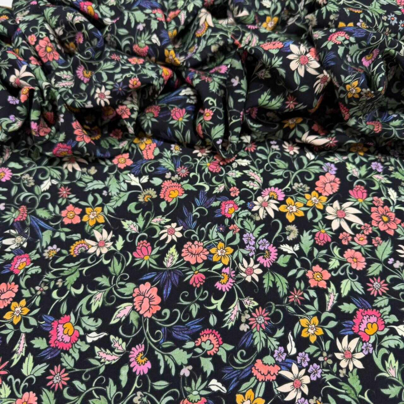 VISCOSE LIBERTY - FUNDO PRETO