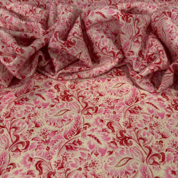 VISCOSE COM ALGODÃO - FLORAL ARABESCO