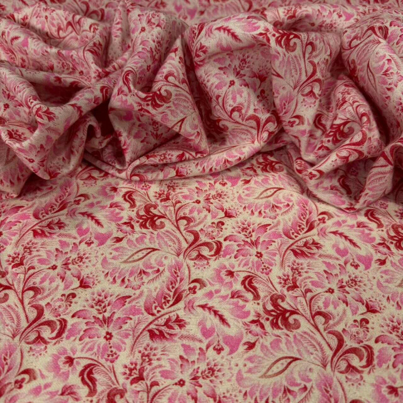 VISCOSE COM ALGODÃO - FLORAL ARABESCO