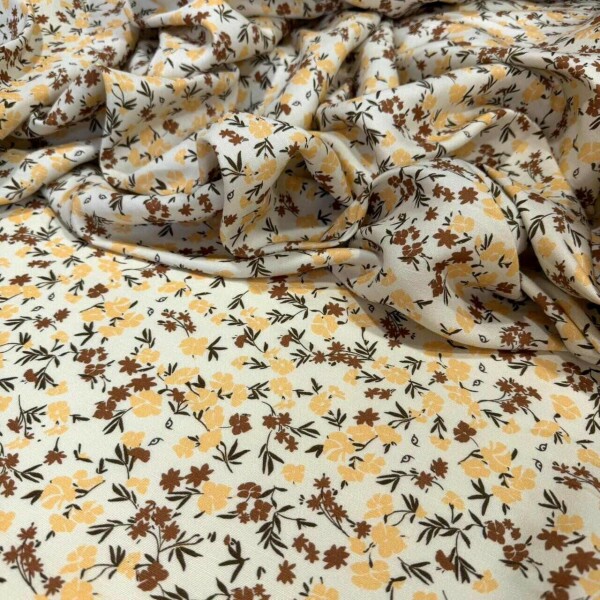 VISCOSE COM LINHO - LIBERTY CARAMELO E AMARELO MANTEIGA VISCOSE COM LINHO - LIBERTY CARAMELO E AMARELO MANTEIGA