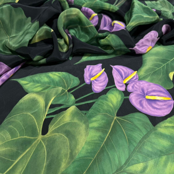 CREPE CHINE ANTÚRIO ROXO - 100%VISCOSE