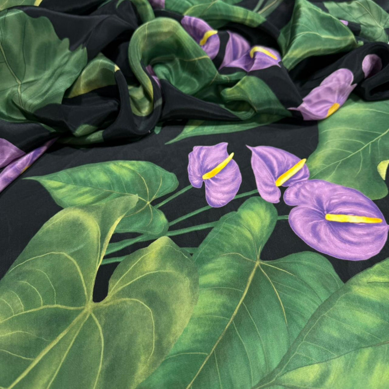 CREPE CHINE ANTÚRIO ROXO - 100%VISCOSE