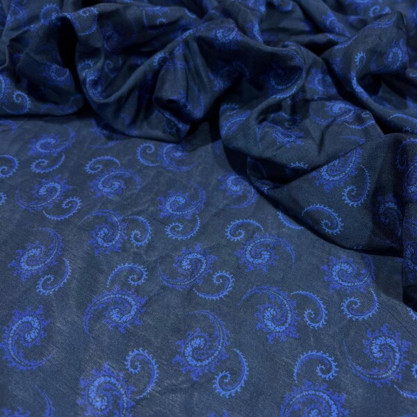 VISCOSE com SEDA - PAISLEY MARINHO