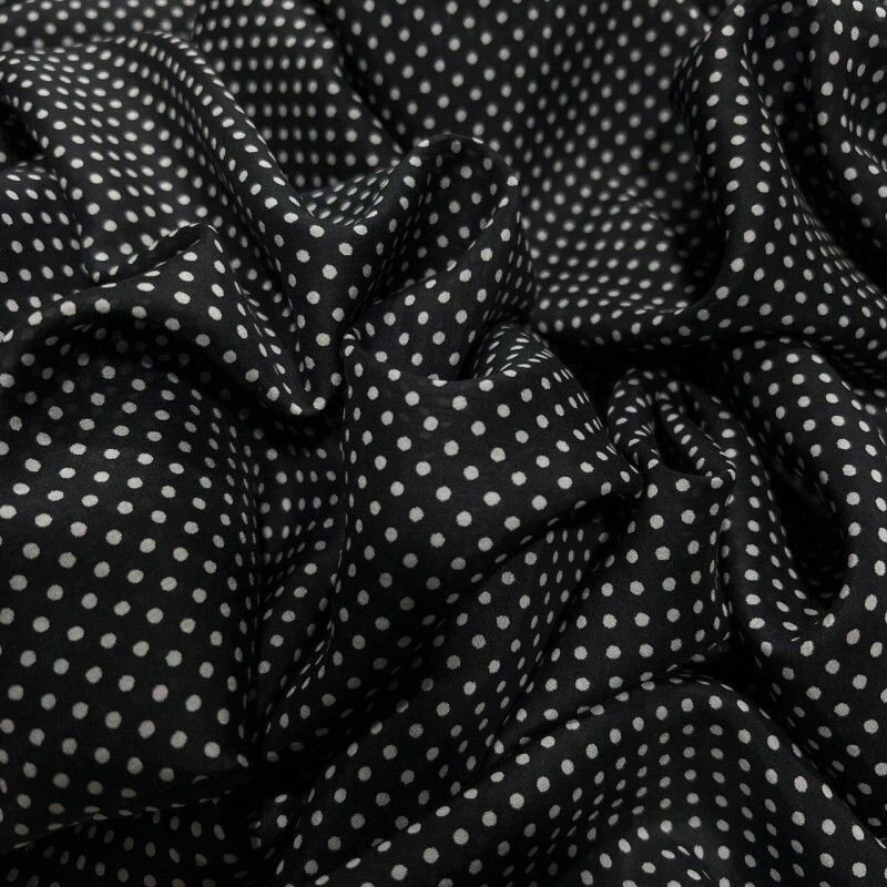 VISCOSE com SEDA ITALIANA - MINI POÁ P&B