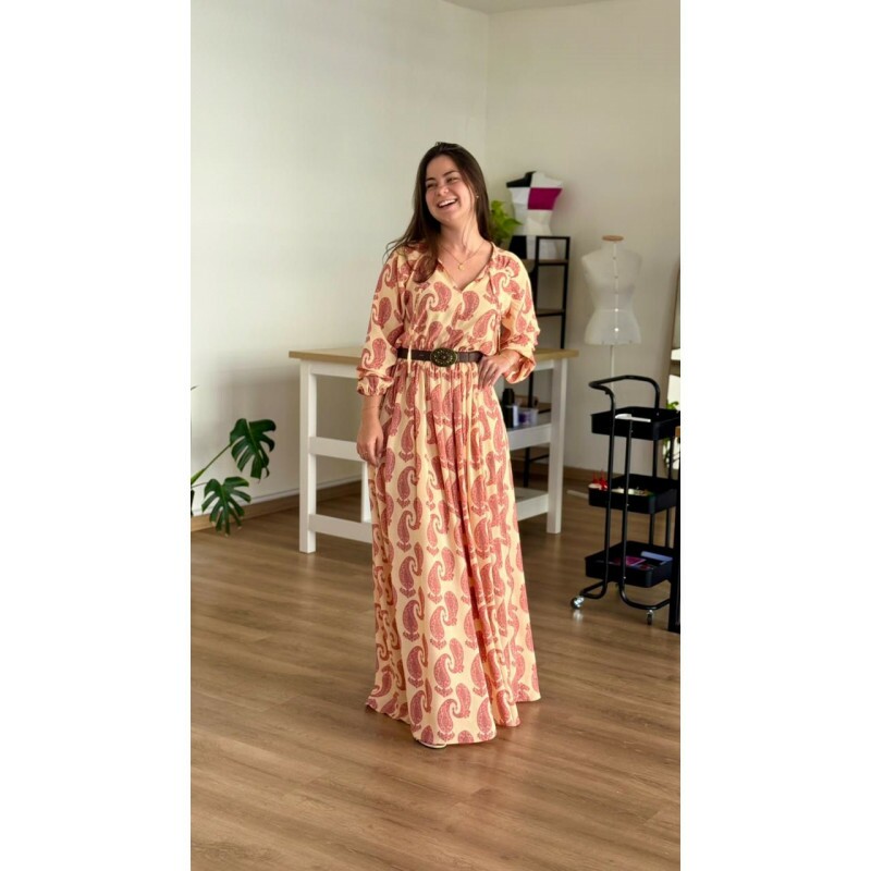 KIT EXCLUSIVO VESTIDO BOHO CACA VALVERDE - 4,0m GGT DE VISCOSE